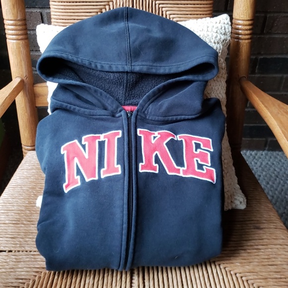 Nike Other - Nike zip up hoodie, blue/red, size youth L